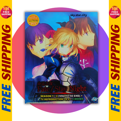Anime DVD Fate/Stay Night Season 1-3 (Vol. 1-50 End) + TV
