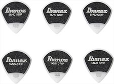 Ibanez Grip Wizard Series Sand Grip Picks Heavy 6-Pack White PPA18HSGWH From