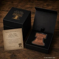 XVI Mint Liberty Bell 1776-2026 Tribute 1 oz .999 Fine Copper Medal Box PRE SALE