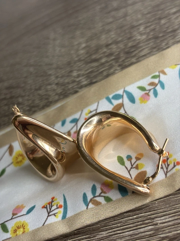 Aros UltraFine de oro rosa 950 - QVC Foto 2 de 4