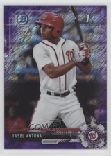2017 Bowman Chrome Prospects Purple Shimmer Refractor Yasel Antuna #BCP199 0c6