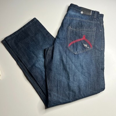 Rocawear Mens Jeans Size 38 Dark Wash 100% Cotton Hip Hop Streetwear