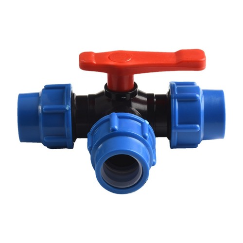 PE-Pipe 3-Way Ball-Valve 20/25/32/40/50mm Plastic Valve-Ball Valve Valve - Picture 3 of 57