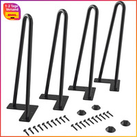 Tischbeine 30Cm Metall Haarnadel 4Er Set Diy MöBelfüßE Mit Bodenschoner
