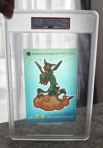 Pokemon Center Pikachu Poncho Wearing Rayquaza CP Clear Card Promo Skytree Psa 6