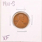 1911-S 1C Lincoln Wheat Cent in XF Condition #5378