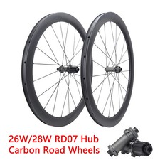 700c Road Bicycle Wheelset Carbon Fiber Disc Brake Wheels Matte Glossy Finish
