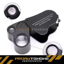 30X 60X Magnifying Magnifier Jewelers Diamonds Eye Jewelry Loupe Loop LED Lights