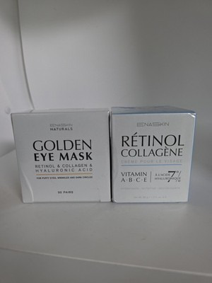 Lot of 2 ENASKIN Skincare Golden Eye Mask 30 Pairs+Retinol Collagen Face Cream 