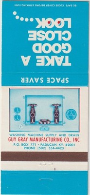 Guy Gray Manufacturing PADUCAH, KENTUCKY Vintage 30-Stick Girlie Matchbook Cover