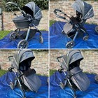 Silver Cross Pioneer travel system pram + pushchair. Grey. rear + forward facing