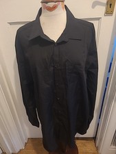 Mens Taylor  Wright Size 18.5" Regular Fit Black Long Sleeved Formal Shirt