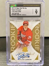2015-16 Dylan Larkin The Cup GOLD Spectrum Rookie Auto /24 CGC 9 Mint - 10 Auto