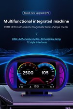 Car Obd Gps Hud Digital Speedometer Slope Inclinometer Gauge Dashboard 2026 New