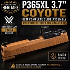 3.7 SIG Sauer 365XL w/ Vortex Defender Optic CCW - New OEM Complete Slide COYOTE — photo 1