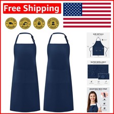 Versatile Cooking and Crafting Apron with Adjustable Fit and 2 Front Pockets