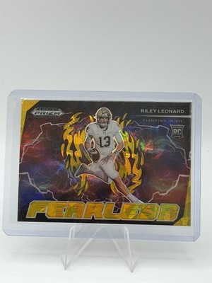 2025 Prizm Draft Picks - Fearless Riley Leonard #F-RLD Gold Ice Prizm ...