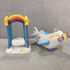 Vintage 2003 Care Bear Care-A-Lot Cloud Plane  Swing Y2K Playset VTG Care A Lot