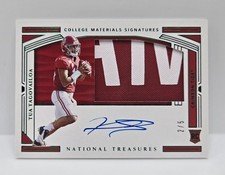2020 Panini National Treasures Tua Tagovailoa College Materials Auto /5 Alabama