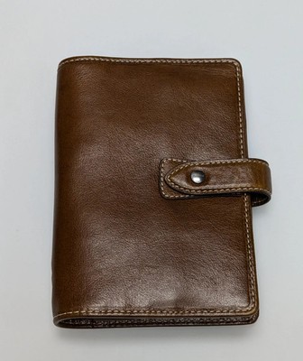 Filofax Malden Personal Ochre Leather Agenda Made in UK #025808