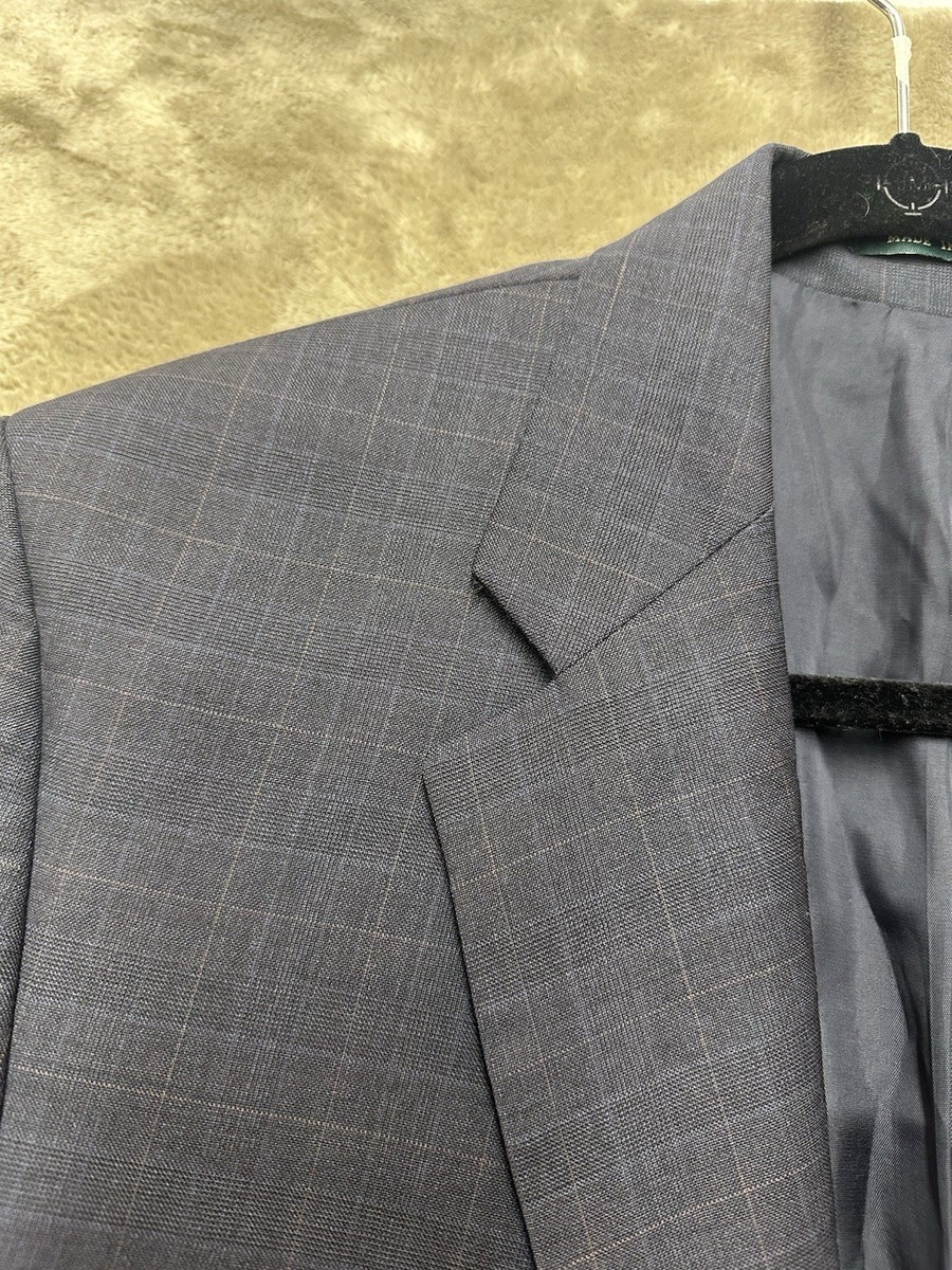 Vintage 90s Polo Ralph Lauren Blazer 44R Navy Blue striped 100