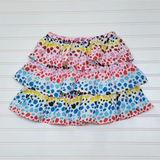 Mini Boden Girls Tiered Ruffle Rainbow Color Print Skirt Size 8-9Y