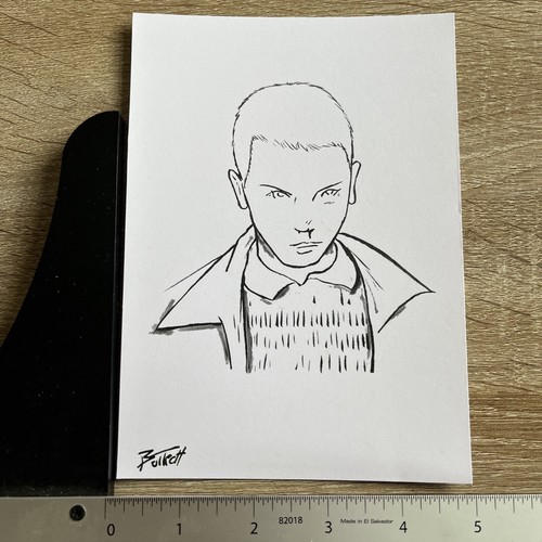Stranger Things Eleven 5x7 Print - Signed My Artist Matt Buttich