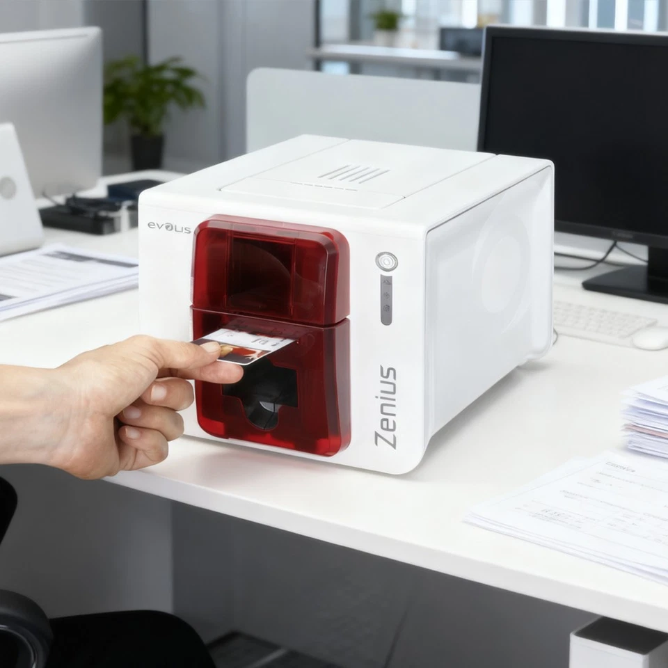Evolis Zenius 2 Single-Sided 300dpi Edge-to-edge Color ID Card Printer USB - Image 2 of 4