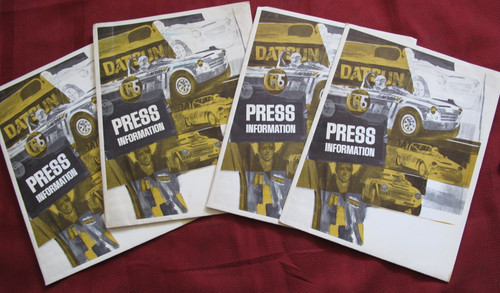 1968-69 Datsun BRE Press Release Folders w/Photos Fairlady 2000 510 Car Racing