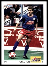 Greg Ion 1991 Soccer Shots MSL #079 Tacoma Stars Soccer READ FREE SHIPPING