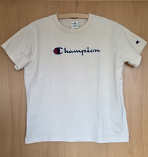 Champion Damen T-Shirt S Beige Baumwolle Jers...