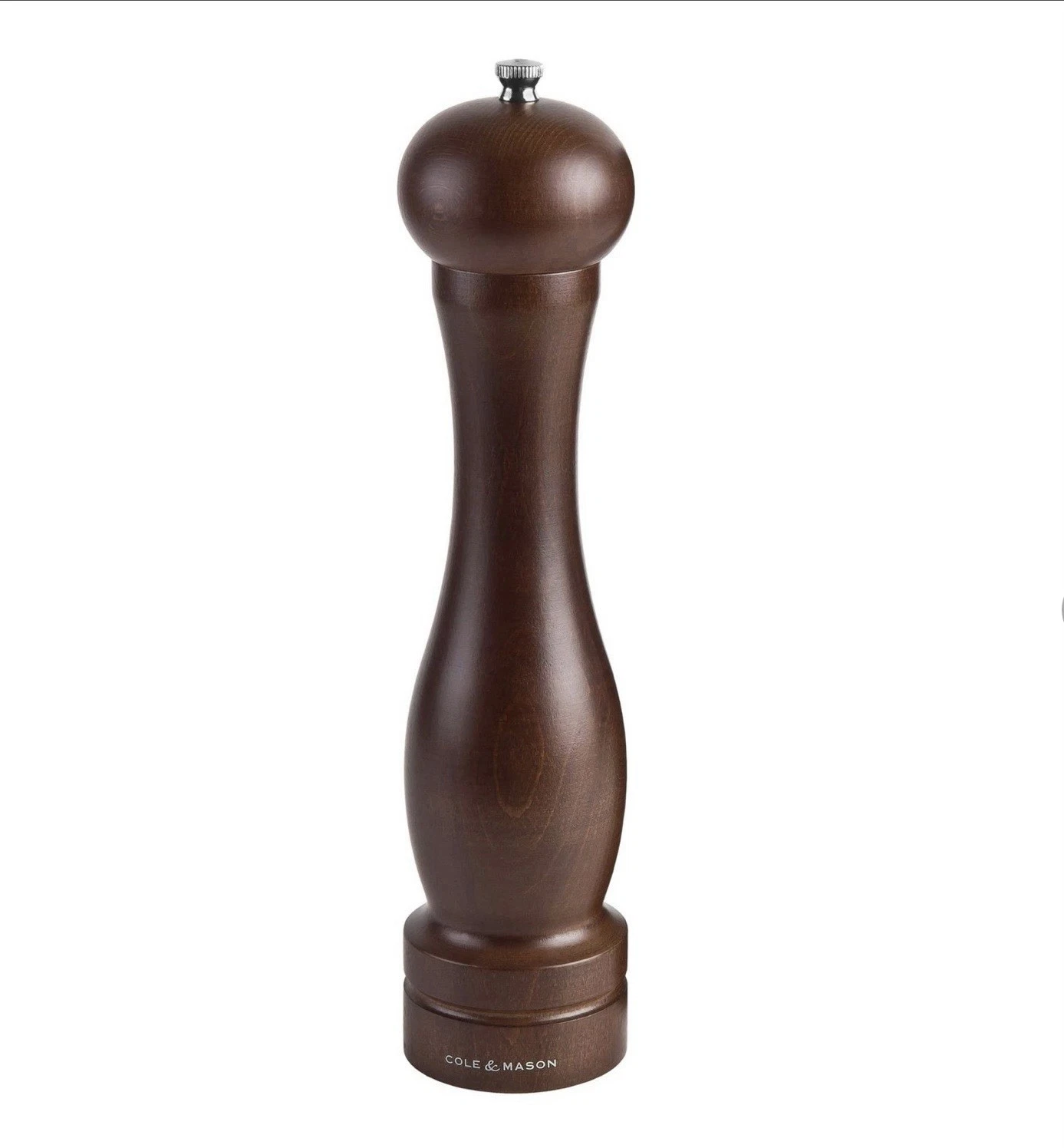 New Cole Mason Beech Wood 12.5 Pepper Mill Grinder, Fine-Course Granules.