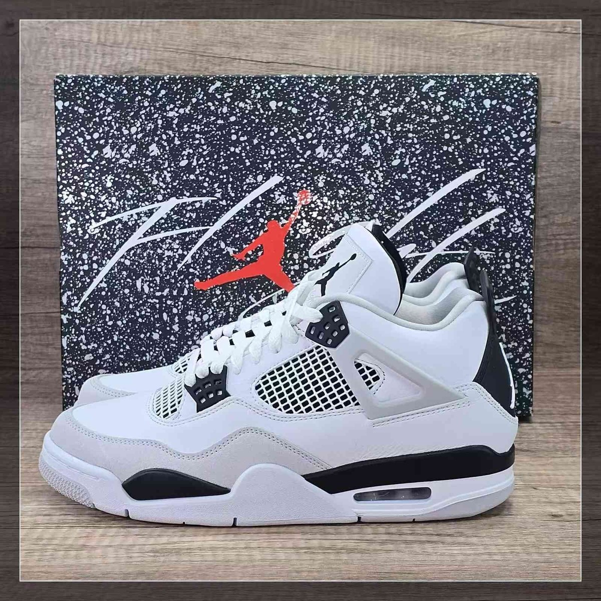 Size 7.5 - Jordan 4 Retro Mid Military Black for sale online | eBay