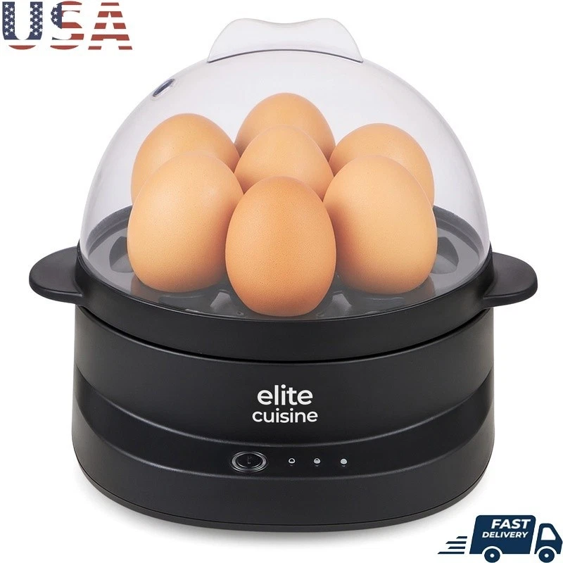 7 Egg Cooker Voice Alert Automatic Shut Off Easy Clean Removable Egg Tray New