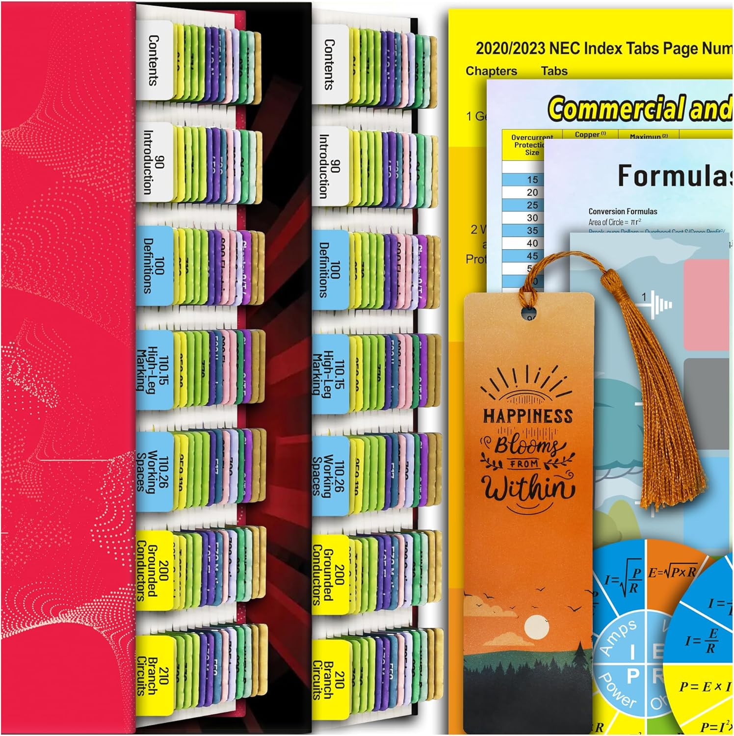 2020/2023 National Electrical Code Self-Adhesivetabs, Color-Coded and Laminated 