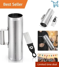 Stainless Steel Guiro Percussion Instrument with Scraper 12x4 Latin Hand Tool