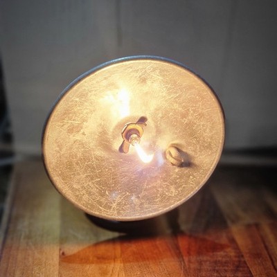 Premier Karbid Hut Bergmann Lampe mit großem Reflektor
