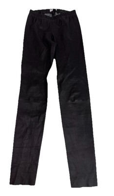 INES & MARECHAL Leather Leggings FR44 US2 Unlined Made in France Luxury