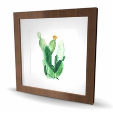 Begin Home Decor C1FM1616V5FE9S 16 x 16 pollici Acquerello Paddle Cactus con Flo...
