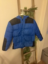 Wonder Nation Boys Blue and Black Colorblock Bubble Puffer Jacket Size M 8