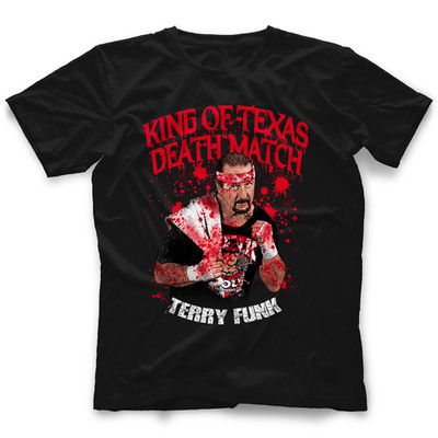 Rare! Terry Funk King of the Texas Cotton Black All Size Unisex T Shirt EL251