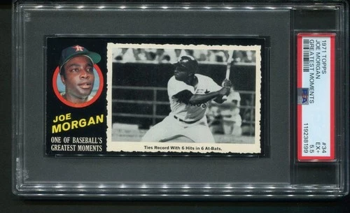 1971 Topps Greatest Moments Joe Morgan Houton Astros #34 PSA 5.5