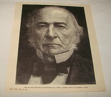 1886 magazine engraving ~ RIGHT HONORABLE WILLIAM E. GLADSTONE