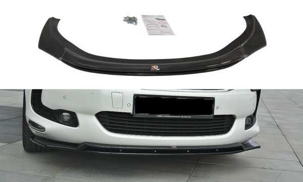 CUP Spoilerlippe Schwarz FüR Citroen DS5 FL Spoilerschwert Frontspoiler ABS V3-image