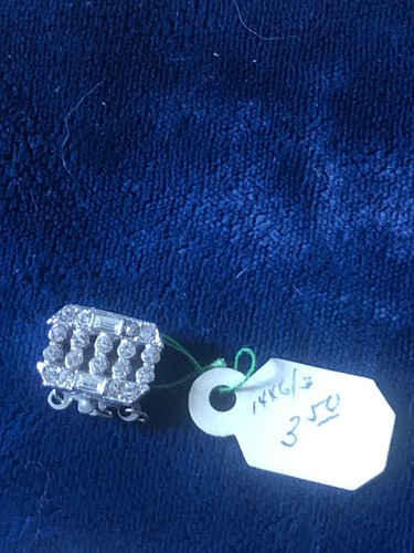 Set Of 4 Silver & Rhinestone Decorative Clasps For Jewelry Making Two Marked St - Picture 5 of 7