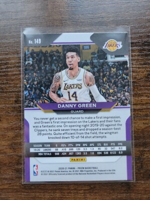 2020-2021 Panini Prism #149 Danny Green Los Angeles Lakers NBA