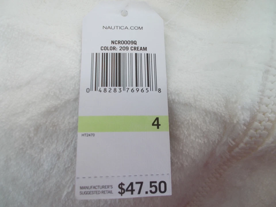 Sudadera con capucha Nautica para niñas $47,50 crema imitación piel cierre cremallera completa talla 4 - 6X Foto 3 de 3