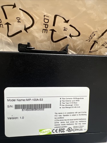 IMP-100A-S3 10/100TX To 100FX Industrial PoE/PSE Media Converter, SM 30KM SC - Picture 3 of 9