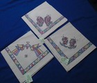 3 Napkins Shaplaneer Nepali Handicraft Textile Artisan Fish Peacock 17 " square — photo 3
