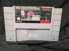 Tecmo Super NBA basketball Nintendo SNES Working Authentic Tested video game